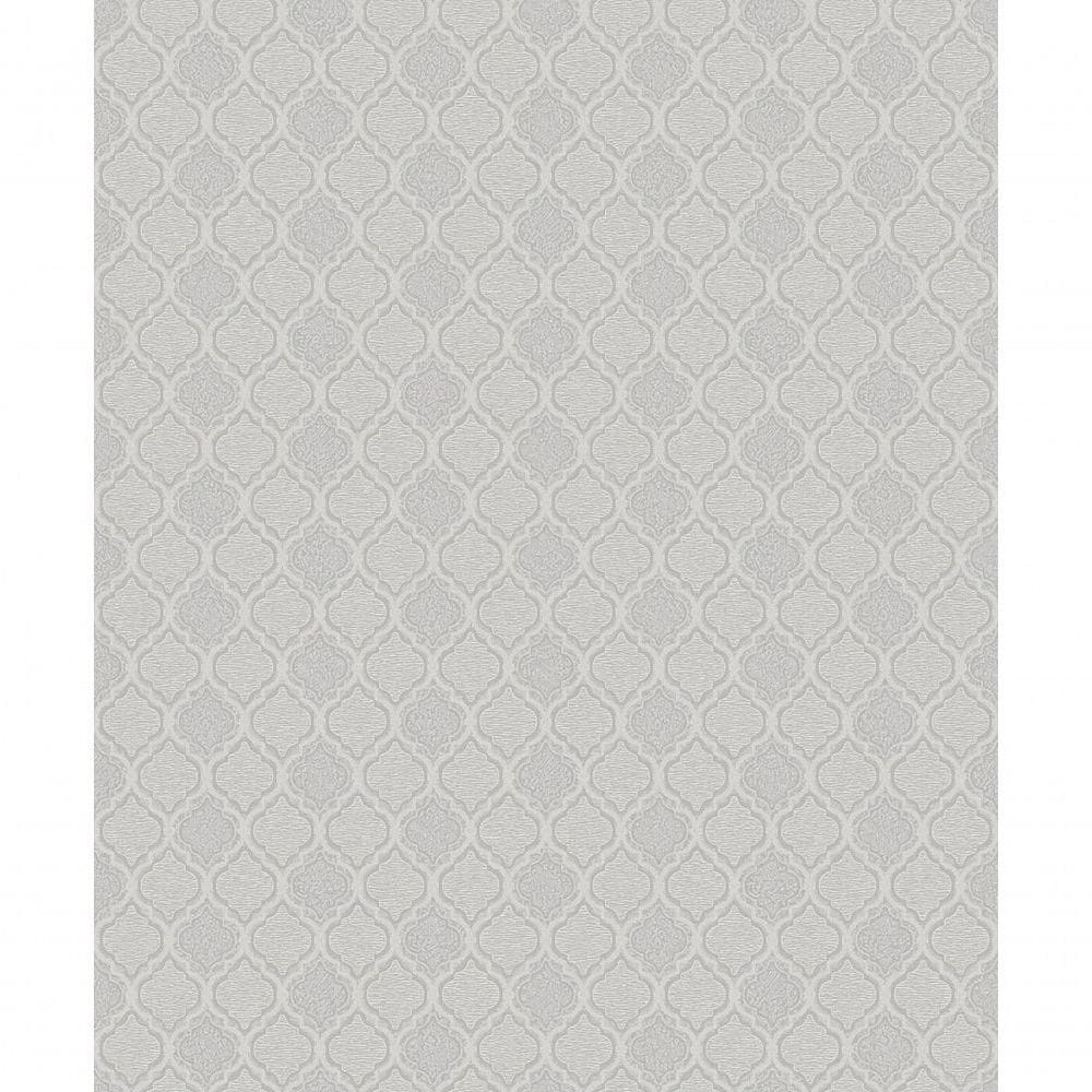 Papel De Parede Geométrico Cinza Claro 53Cm X 10Mts