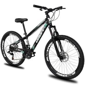 Bicicleta Aro 26 Dropp Freeride Alumínio 21m Freios A Disco Cãmbios Shimano - Preto e Azul