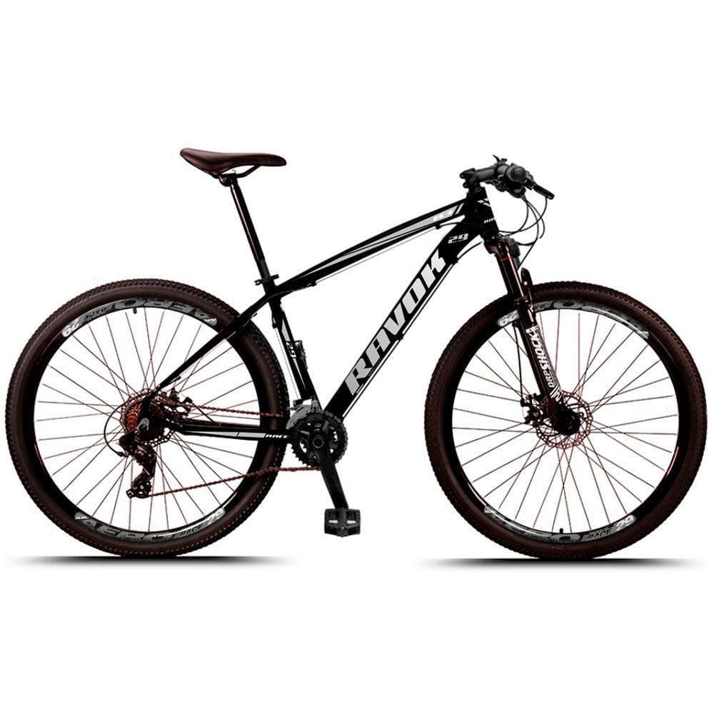 Bicicleta Aro 29 Bike Alumínio 21 Marchas Shimano Suspensão Freio A Disco Cinza