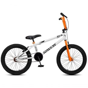 Bicicleta Aro 20 Bmx Rv-x Aero Freio V-brake Infantil Branco Laranja