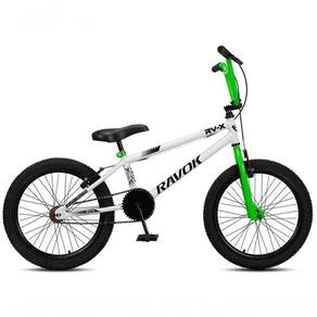 Bicicleta Aro 20 Bmx Rv-x Aero Freio V-brake Infantil Branco Verde