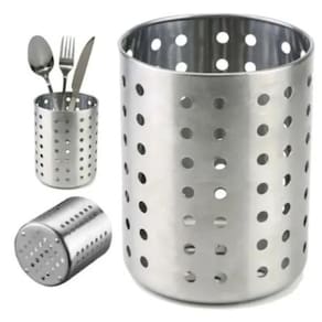 Porta Talher Escorredor de Louça Aço Inox Organizador de Pia