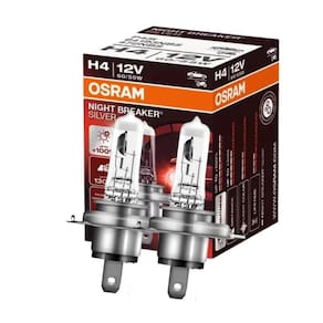 Par Lâmpada Osram Night Breaker Silver H4 + 100% Luz 60/55w