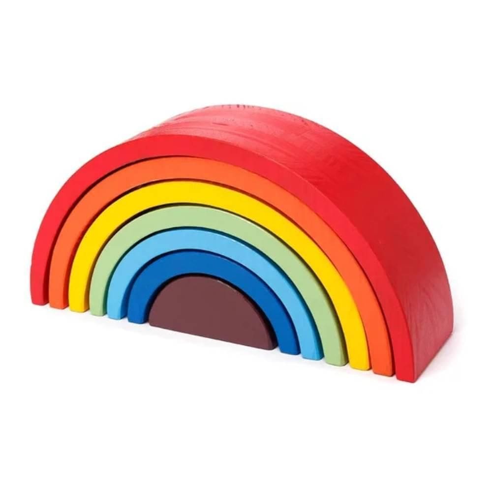 Arco-Íris Educativo Com Pessoas Em Madeira - Lm95 - Lume