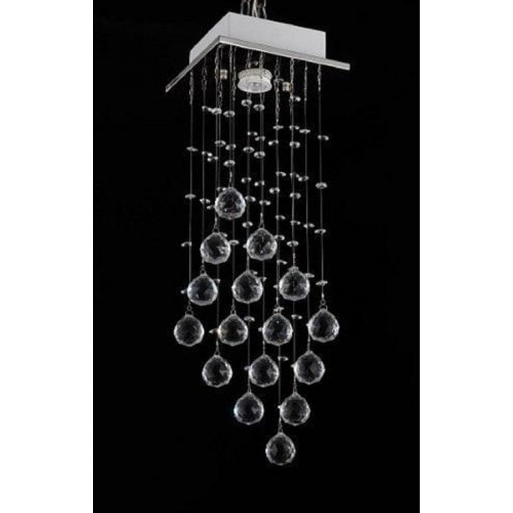 Lustre para sala, quarto, cozinha, banheiro em cristal k9 base 14x14