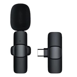 Microfone Lapela Sem Fio Tipo C Bluetooth Celular Android