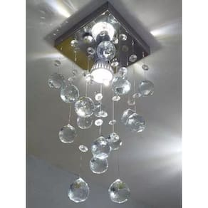 Lustre para sala, quarto, hall, cozinha em Cristal K9 Base 14x14