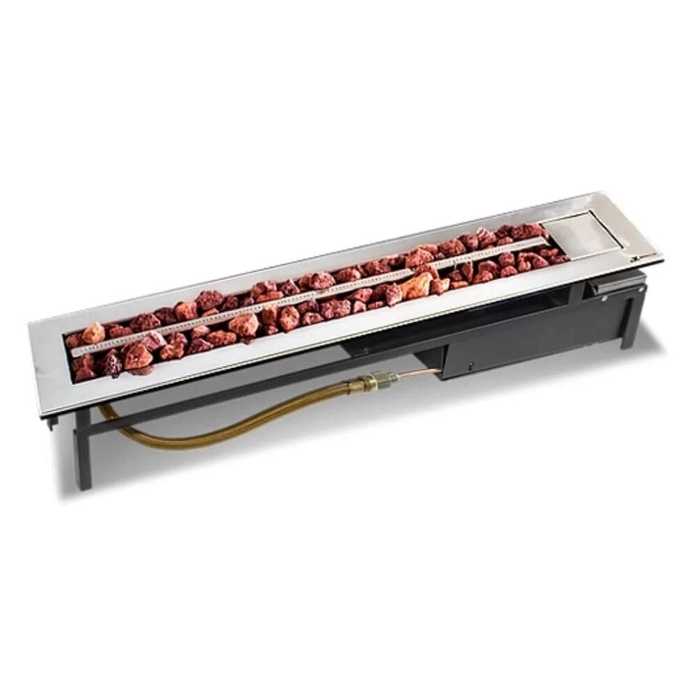 Lareira a Gás de Embutir Stile 150 Cm em Aço Inox - JX Metais