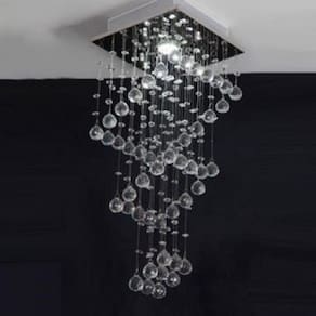 Lustre para sala, quarto, cozinha, hall, corredor sala de jantar em Cristal Base k9 30x30