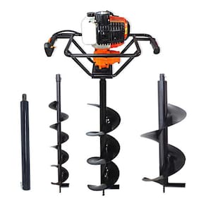Perfurador De Solo 52cc + Broca 80x10 E 80x30cm + Extensão