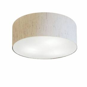 Plafon Para Sala de Estar Cilíndrico SE-3014 Cúpula Cor Linho Bege