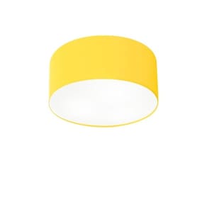 Plafon Para Sala de Estar Cilíndrico SE-3010 Cúpula Cor Amarelo