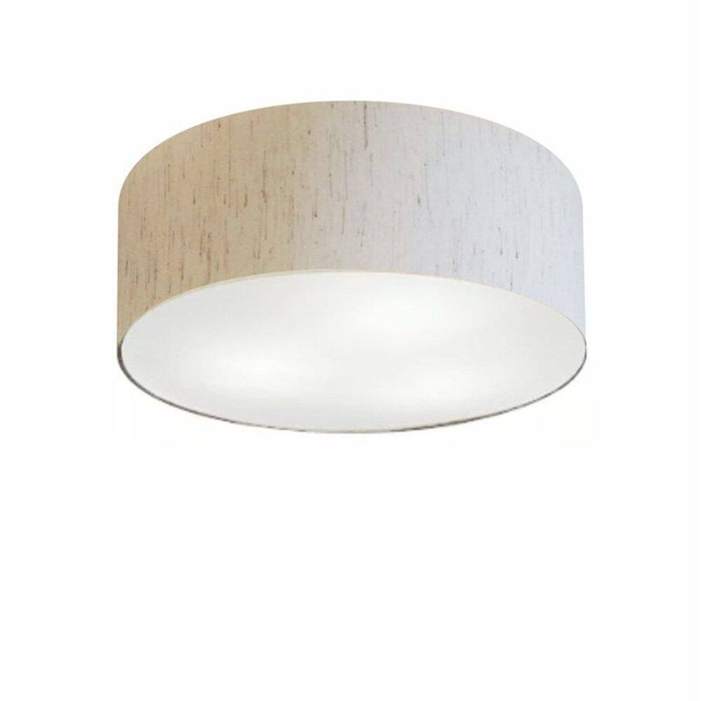 Plafon de Sobrepor Cilíndrico SP-3005 Cúpula Cor Linho Bege