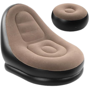 Conjunto Poltrona e Puff Inflável Ultra Lounge Sofá Portátil