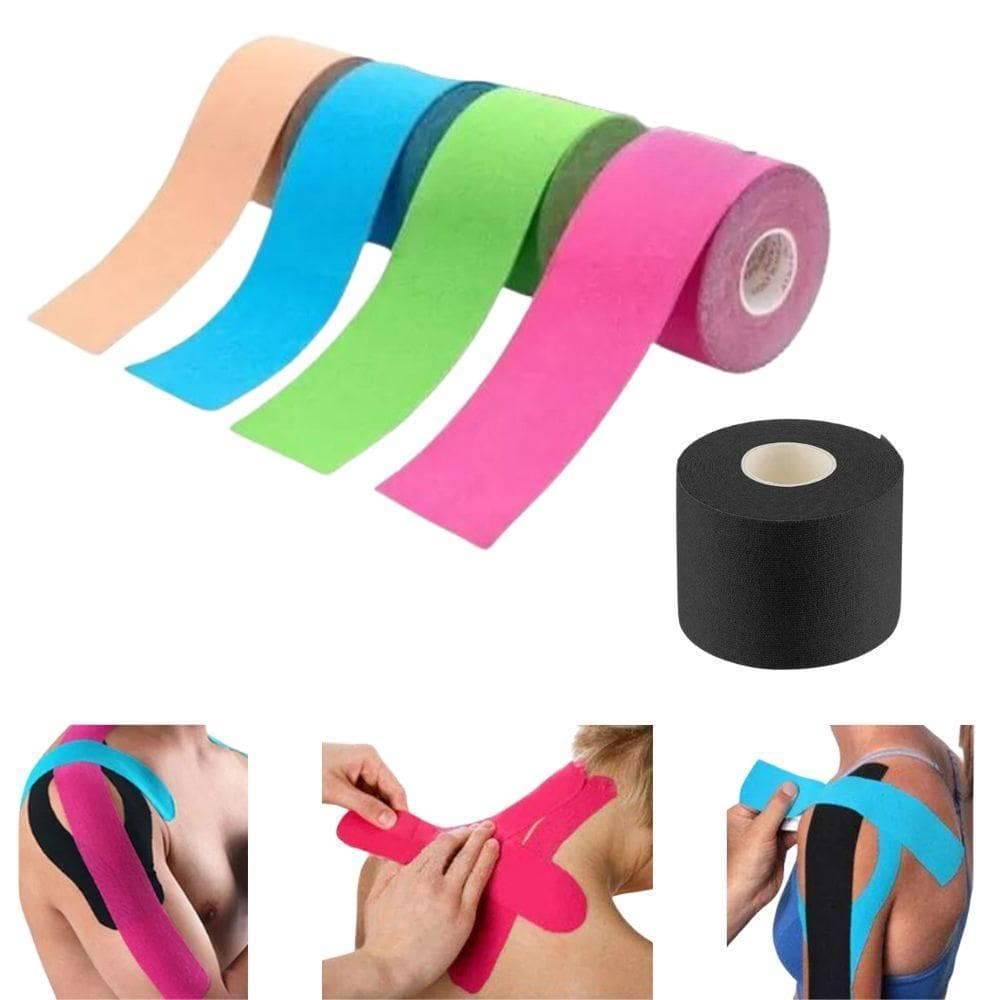 Fita De Cinesiologia Bandagem Adesiva Elástica Esporte