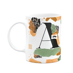 Caneca do Pai - Inicial do nome letra A - Bg-Green