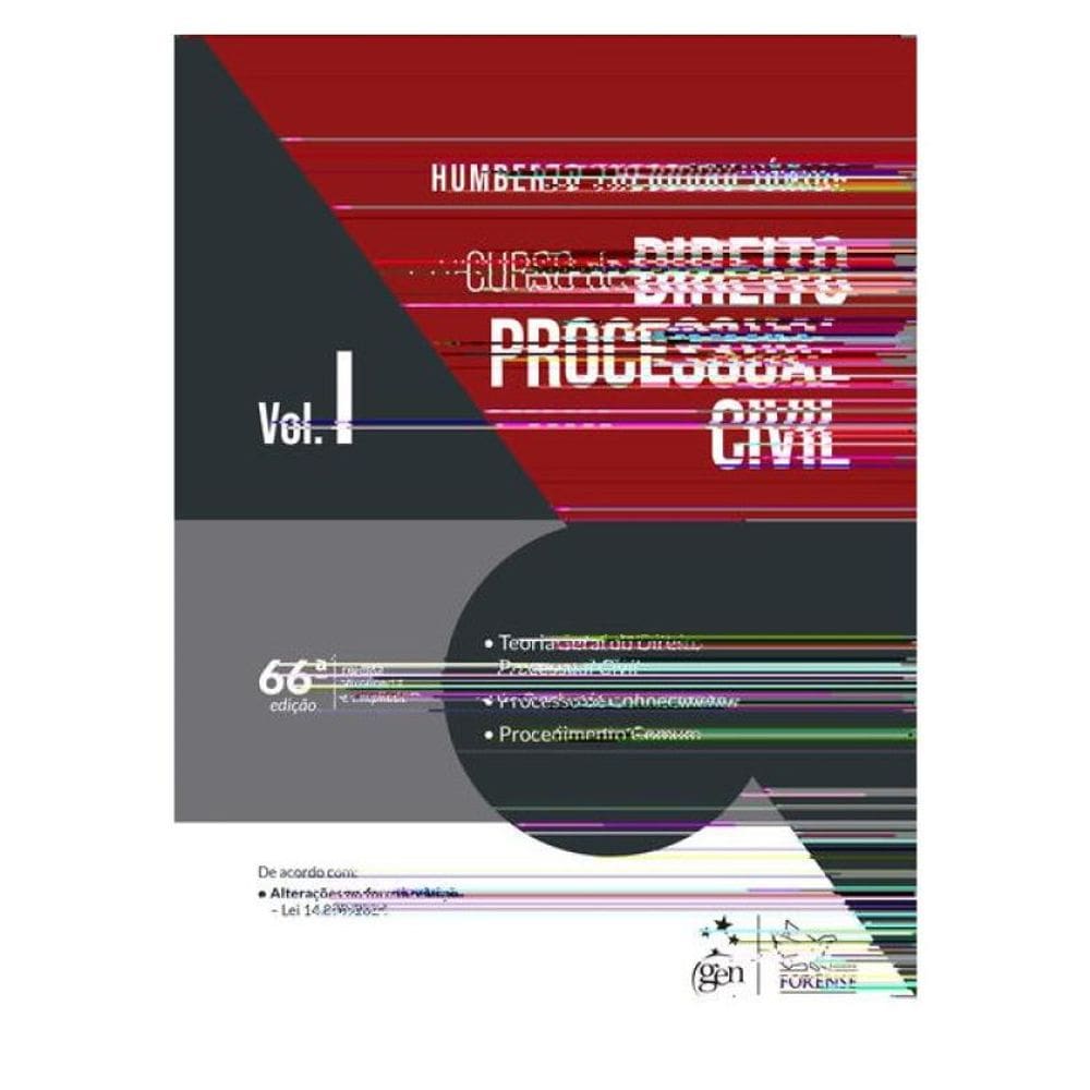 Curso De Direito Processual Civil Vol.1 - 66ª Edição 2025