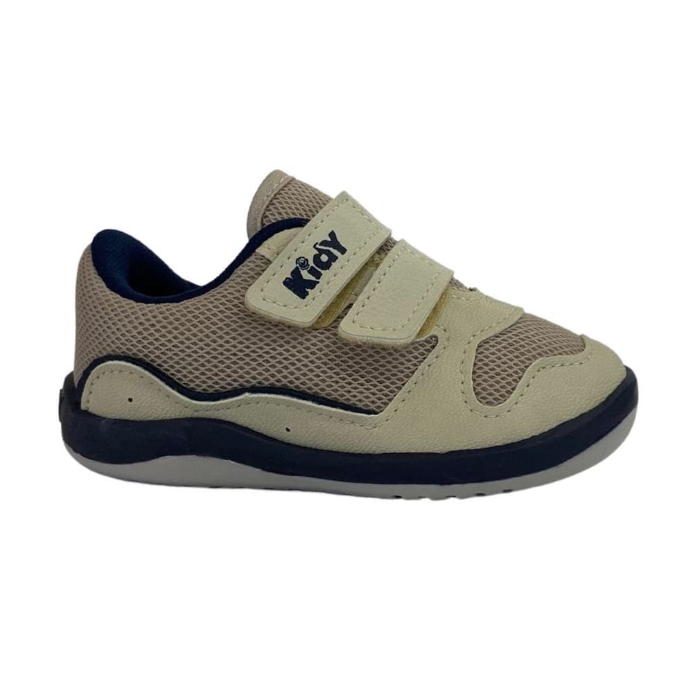 Tênis Kidy Colors Infantil Natural/Marinho anatômico dia a dia