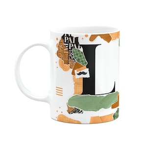 Caneca do Pai - Inicial do nome letra L - Bg-Green