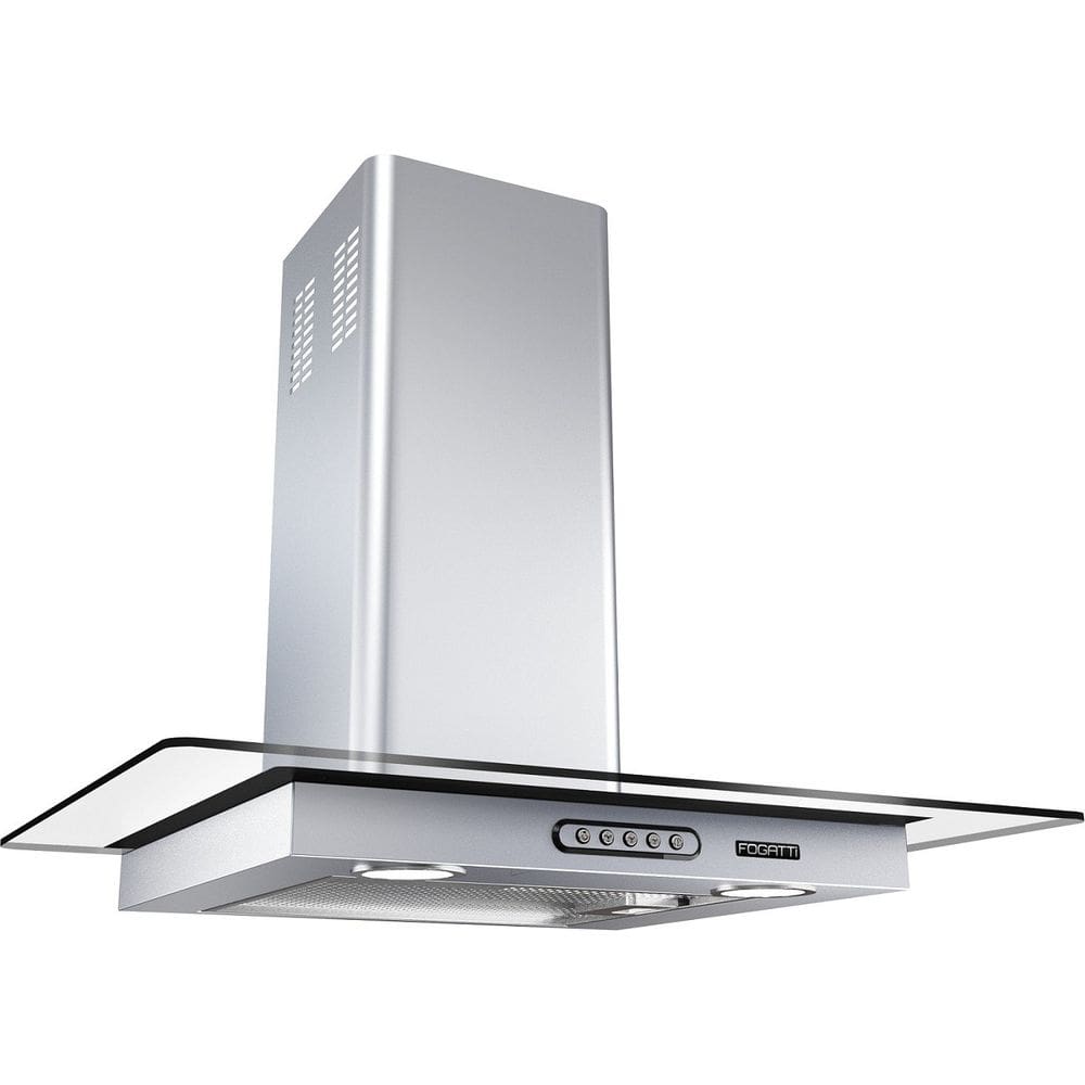 Coifa de Parede Vidro Reto Slim Inox 4 e 6 Bocas 90cm - Fogatti