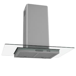 Coifa de Ilha Vidro Reto Inox 4 e 5 Bocas 90cm - Fogatti