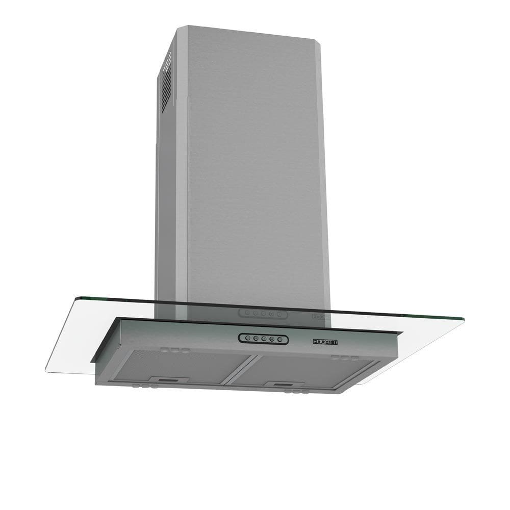 Coifa de Ilha Vidro Reto Inox 4 e 5 Bocas 75cm - Fogatti