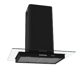 Coifa de Ilha Vidro Reto Black 4 e 5 Bocas 75cm - Fogatti