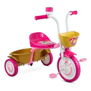 Triciclo Infantil Menina Disney Princesas Rosa Nathor