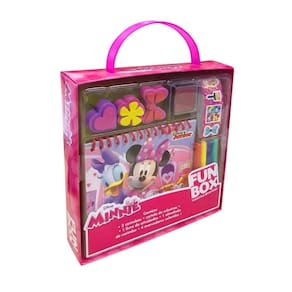 Livro Fun Box Minnie Para Brincar Com Carimbos E Adesivos