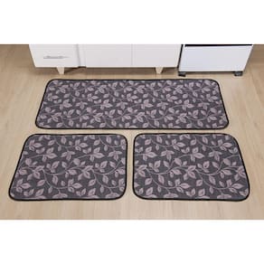 Kit De Cozinha Premium Floral - Cinza