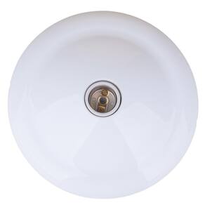Plafon Redondo Decorado 100W Ilumi 18095 Branco