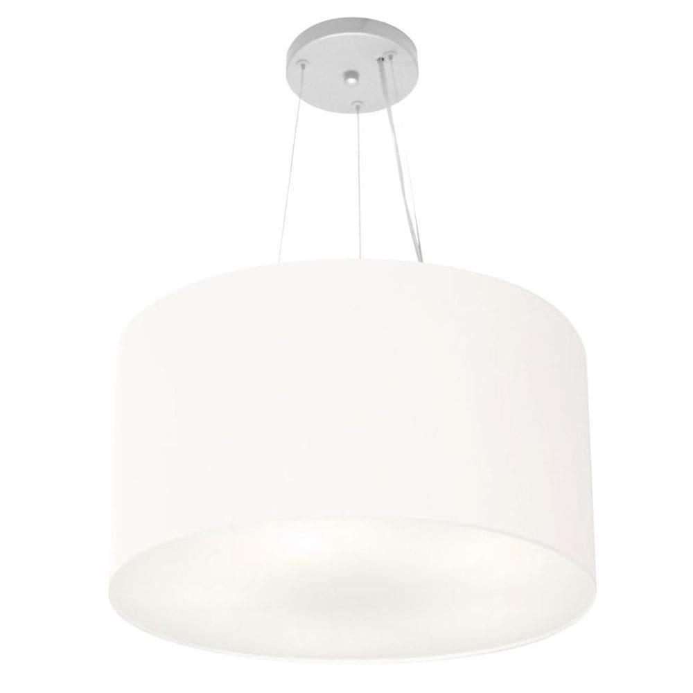 Lustre Pendente Cilíndrico Vivare Md-4187 Cúpula em Tecido 45x30cm - Bivolt