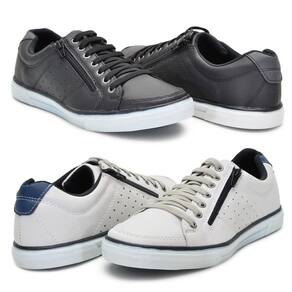 Kit 2 Pares Sapatenis Masculino Ziper Cadarço Confortável