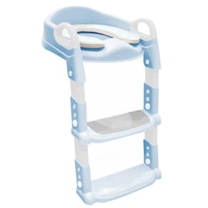 Assento Redutor Infantil Com Escada Para Vaso Sanitário Azul