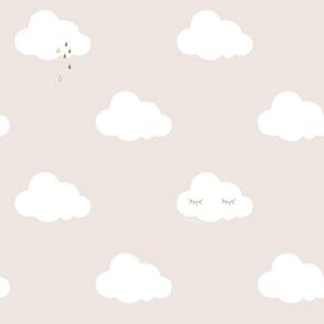 Papel De Parede Infantil De Nuvens Fofura Baby Ff4015.