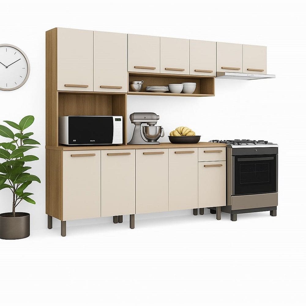 Armário de Cozinha Completa com 2.22 metros Carisma Arte Móveis