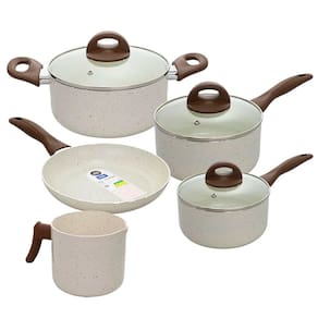 Jogo de Panelas Antiaderente Ceramic Life Smart Plus Vanilla 5 Peças - Brinox