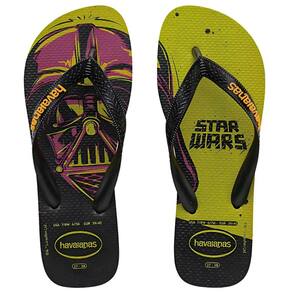 Chinelo Havaianas Star Wars Preto e Amarelo