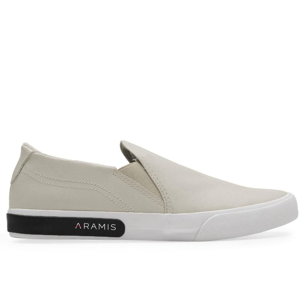Tênis Aramis Slip On Arm073 Bege e Branco