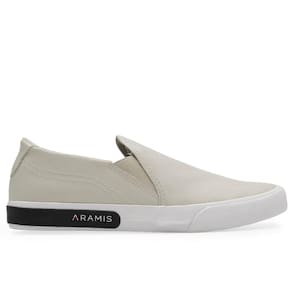 Tênis Aramis Slip On Arm073 Bege e Branco