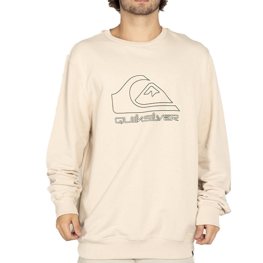 Moletom Quiksilver Careca New Tour WT25 Masculino Areia