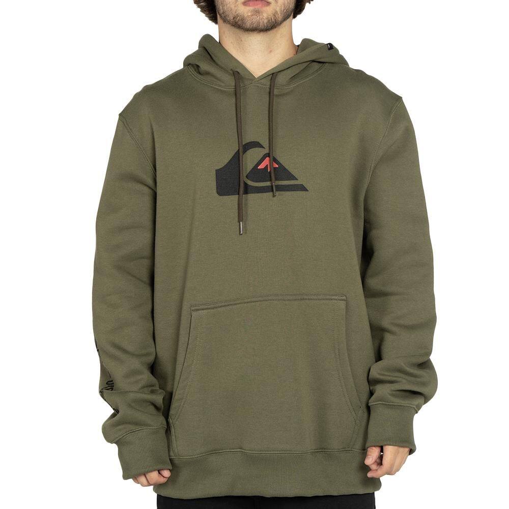 Moletom Quiksilver Canguru Comp Logo WT25 Verde Escuro