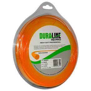 Fio de Nylon para Roçadeira Nordtech Duraline HD Pro, Perfil Redondo 2,4mm, 87 Metros