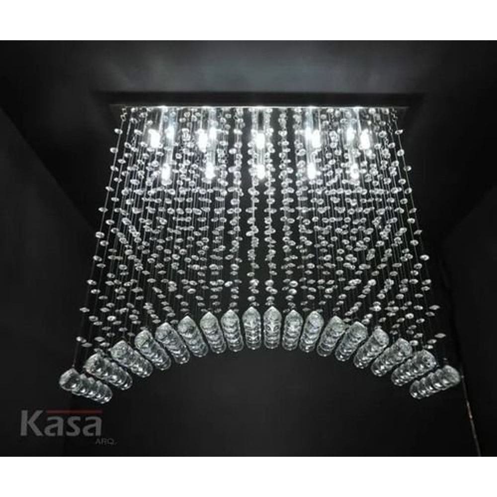 Lustre para sala, quarto, sala de jantar, hall, cozinha em Cristal k9 Base 18x100