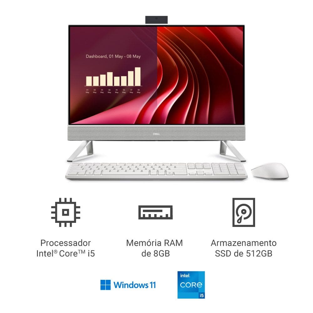 Computador Dell 24 All-in-one EC24250 23.8