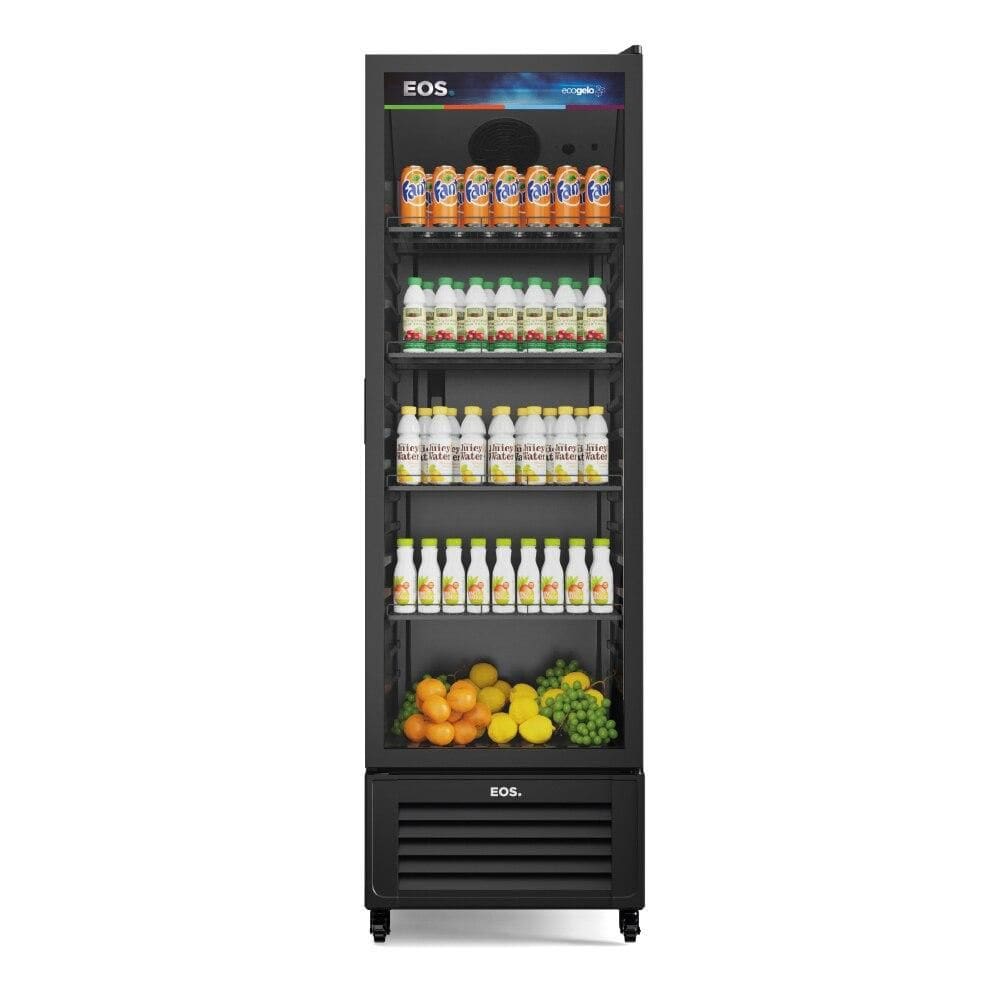 Refrigerador Expositor Vertical EOS 358 Litros Eco Gelo All View Preto EEV350P 110V