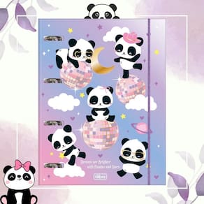 Caderno Argolado Lovely Friend Cartonado Universitário com Elástico 48 Folhas Tilibra | Papelaria | Decorado | Fofo