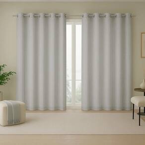 Cortina Sala / Quarto Duo Nice 5,4 X 2,8 Bella Janela Cinza