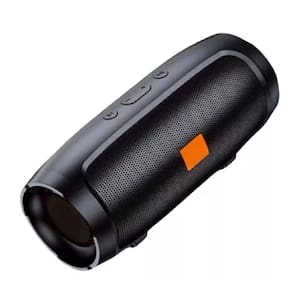 Caixa De Som Preta Charce Mini 3 Portatil 17cm Com Bluetooth