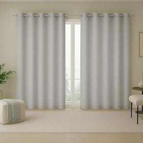 Cortina Sala / Quarto Duo Nice 5,4 X 2,8 Bella Janela Cinza
